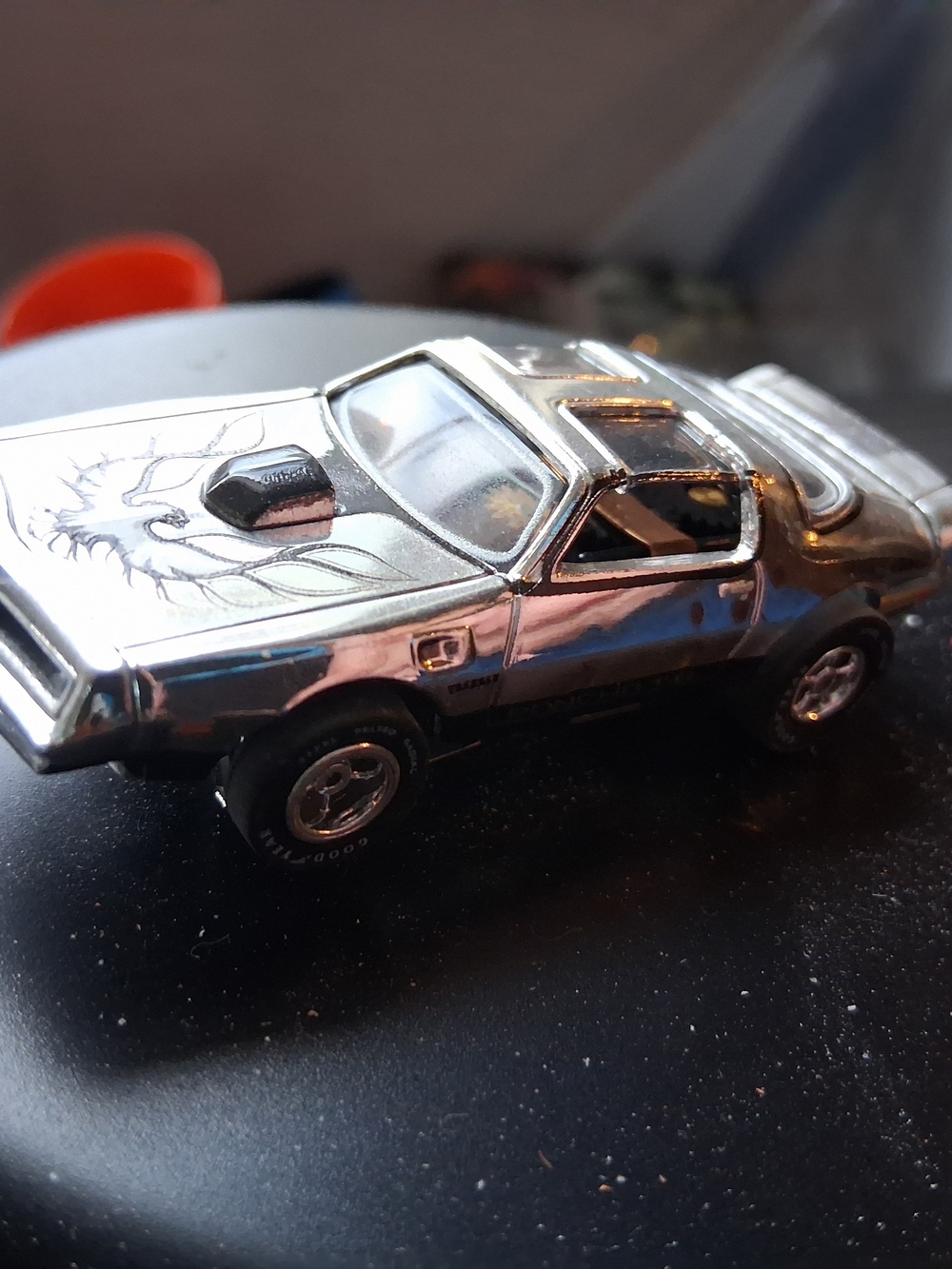 Die-Cast Silver Muscle Toy Car for Kids